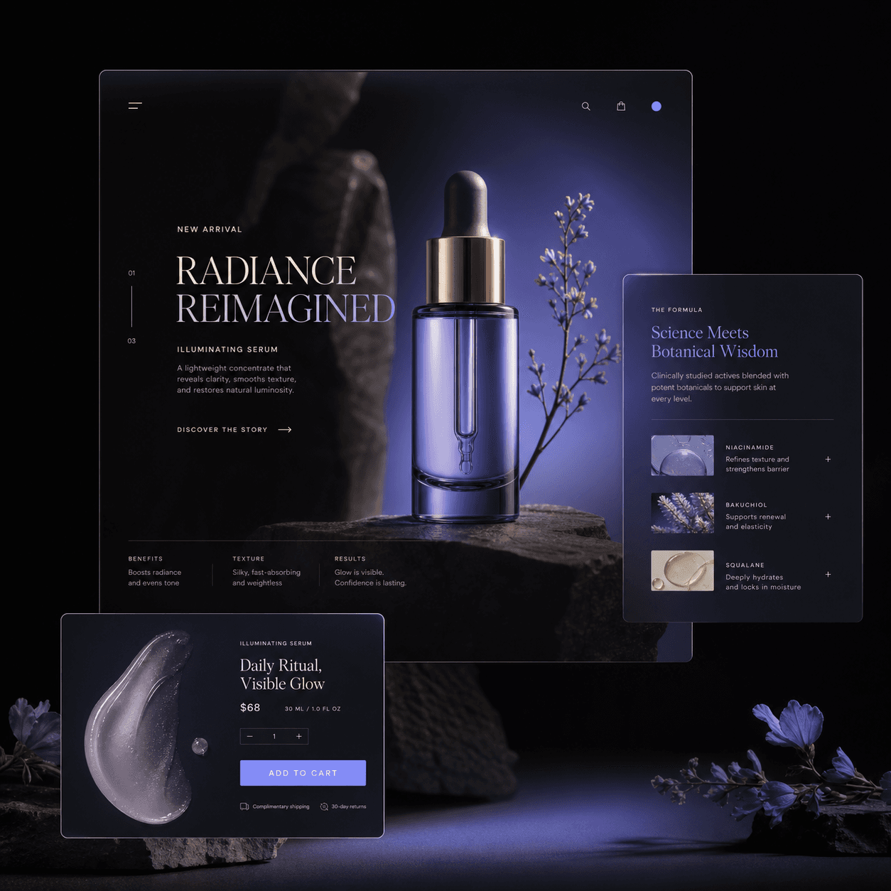 Editorial Commerce interface preview