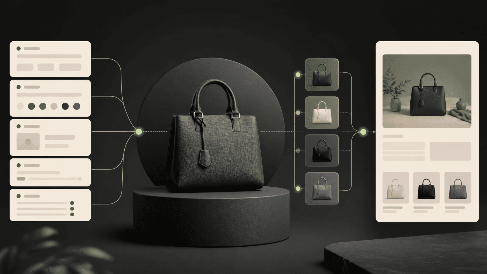 Structured product information flowing into a shopping recommendation page